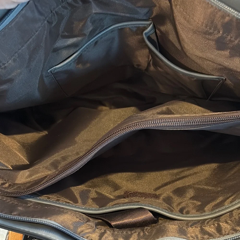 Mosiso Gray PU Leather LaptopTote Bag